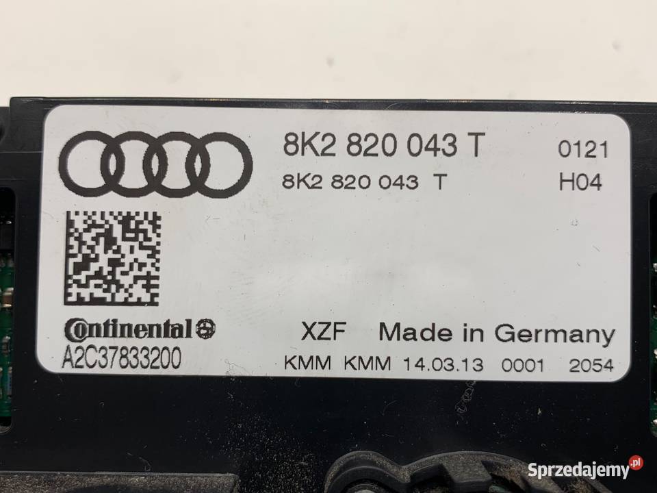 PANEL STEROWANIA NAWIEWU AUDI A5 8T 8K2820043T podkarpackie