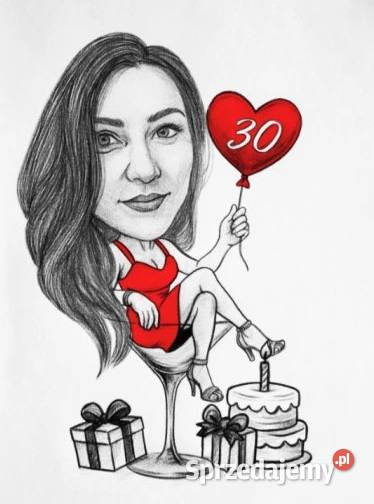 Karykatura Rysowana Ołówkiem śmieszny prezent ze Warszawa