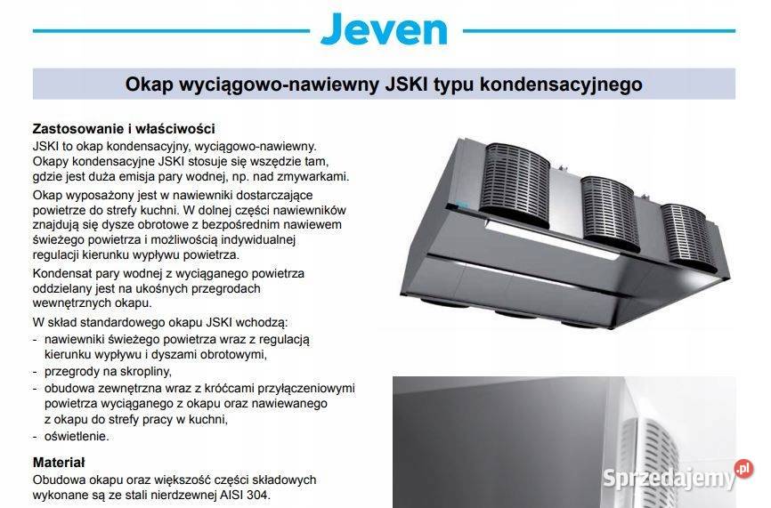 Jeven JSKI wyciągowynawiewny KONDENSACYJNY Góra