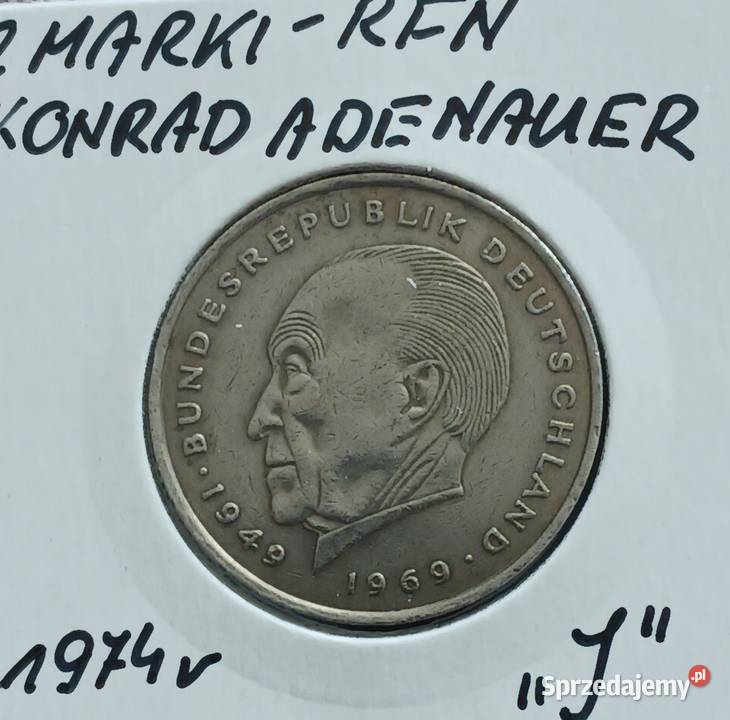 2 Marki RFN Konrad Adenauer 1974 r men J Konin