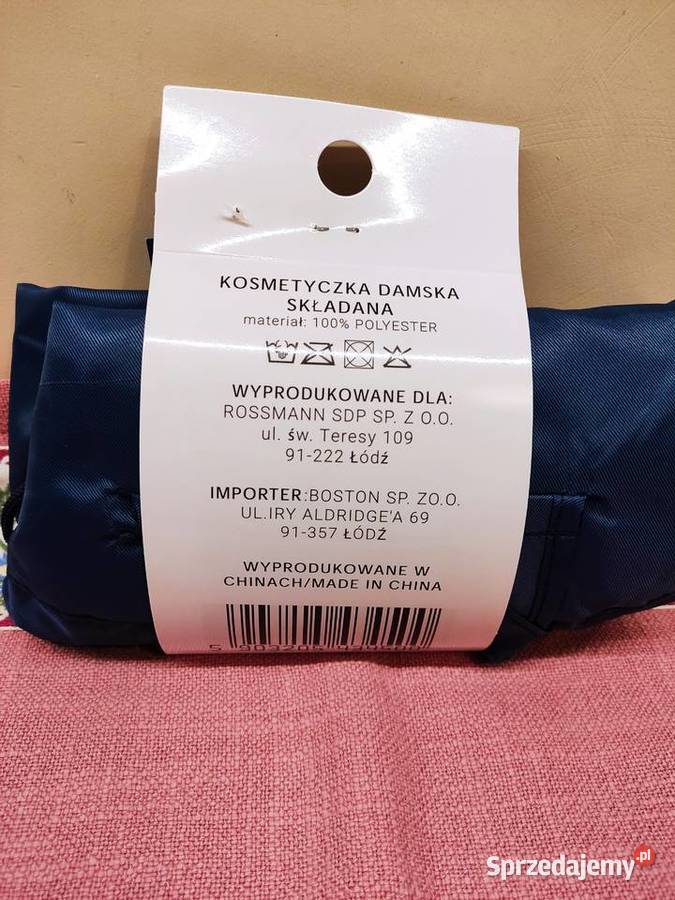 Kosmetyczka damska składana Eloy granatowa NOWA Głuchołazy