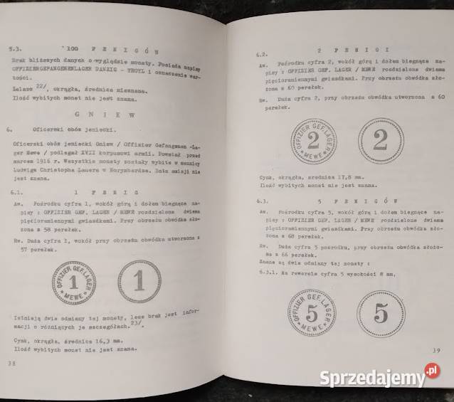 Monety zastępcze obozów jeńców wojennych 1914 Książki naukowe i popularnonaukowe