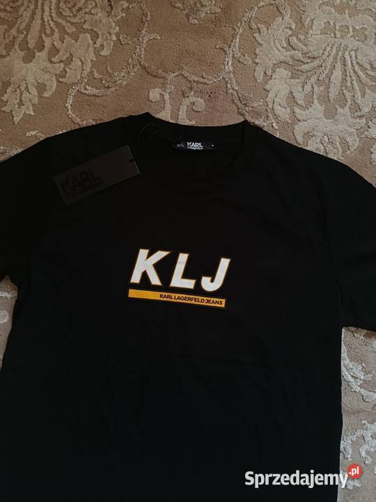 Tshirt bawełniany Karl Lagerfeld Jeans czarny Odzież codzienna podlaskie Białystok