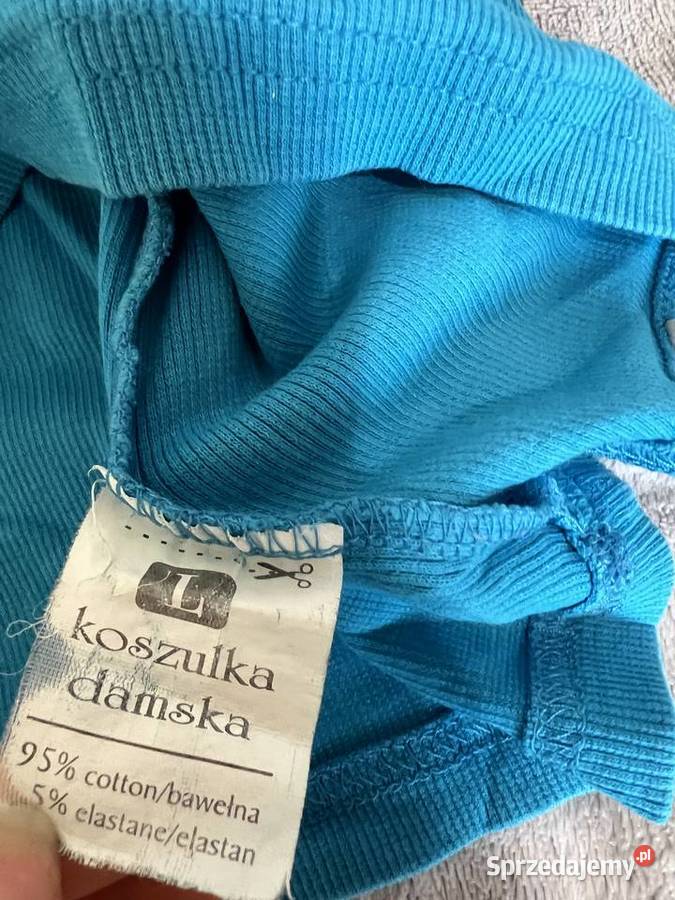 Koszulka bluzka bez rękawów niebieska bez rękawa Jasło