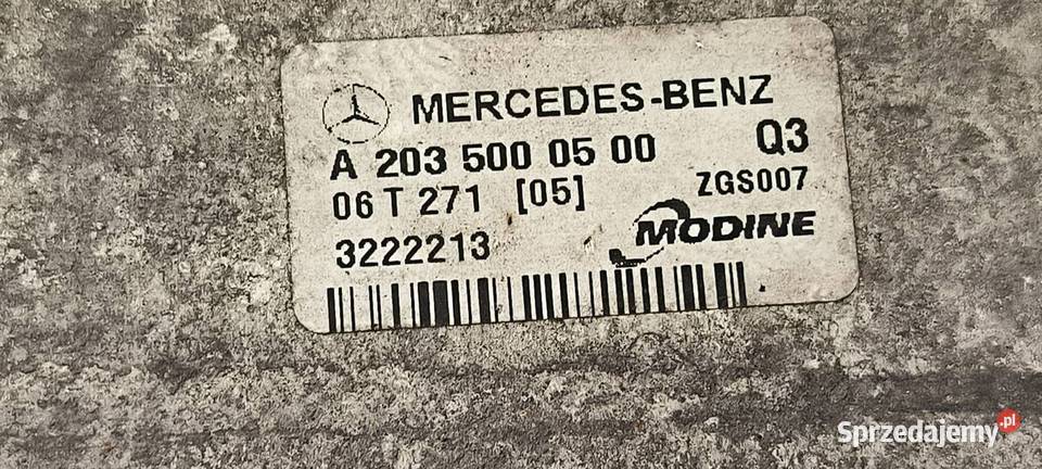 INTERCOOLER MERCDESBENZ CKLASA W203 A2035000500 Lipno