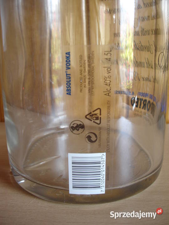 Butelka ABSOLUT VODKA 45L lubuskie Zielona Góra sprzedam