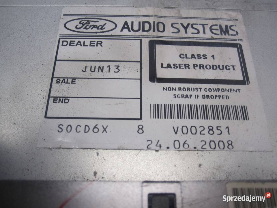 FORD KUGA MK1 I 08r radio CD 8V4T18C939DB Kielce