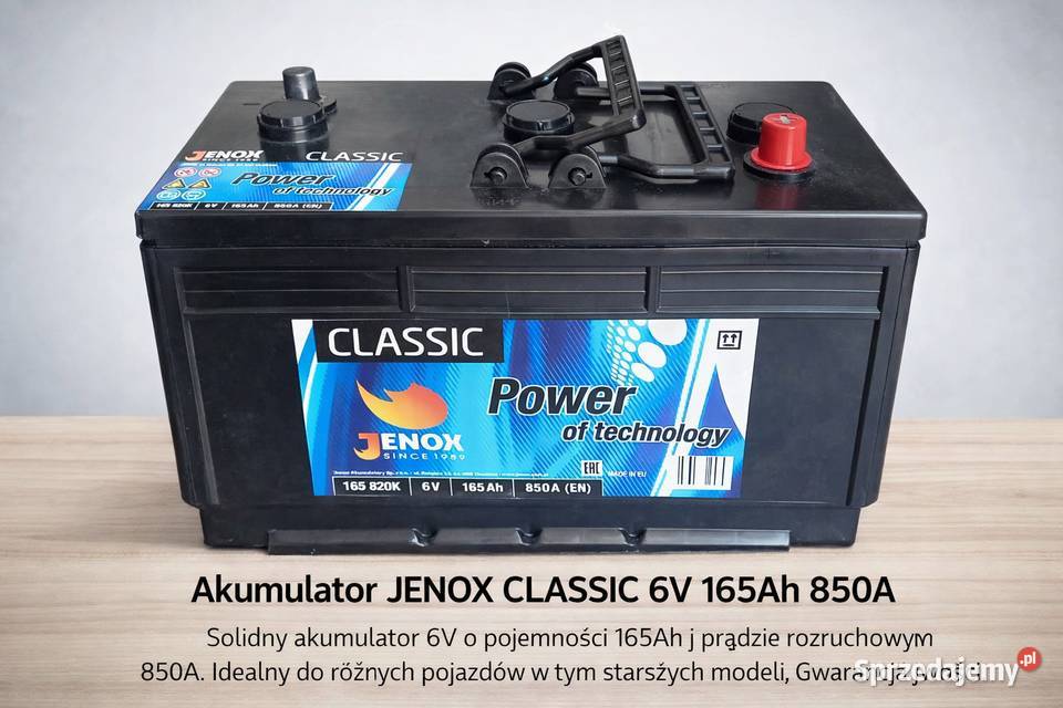 Akumulator JENOX CLASSIC 6V 165Ah 850A Siedlce