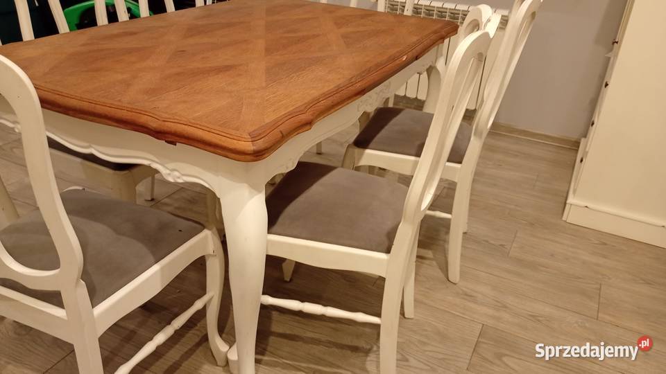 Stół z krzesłami lite drewno Stoły z krzesłami Leszno sprzedam