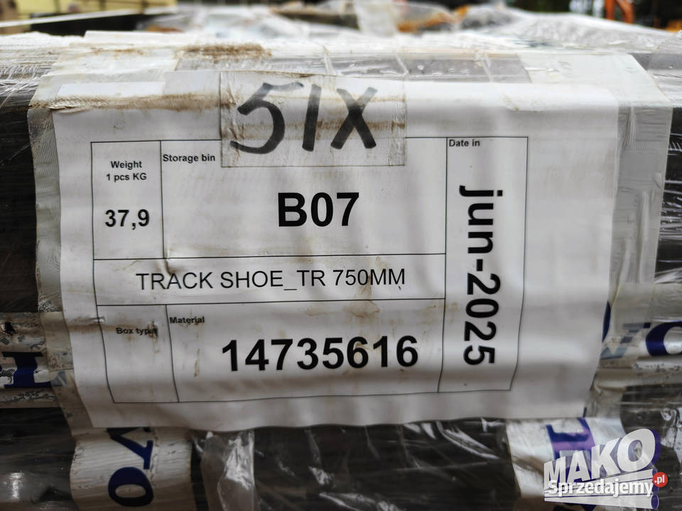 NOWE klepki płyty gąsienic Volvo 75 750mm Volvo Ostrowiec Świętokrzyski sprzedam