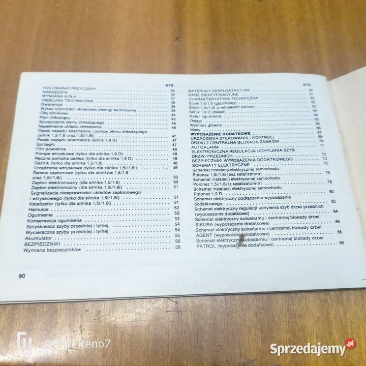 Instrukcja obsługi Polonez