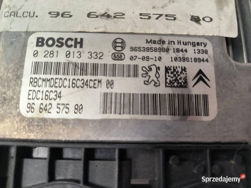 KOMPUTER PEUGEOT 308 9653958980 kujawsko-pomorskie sprzedam