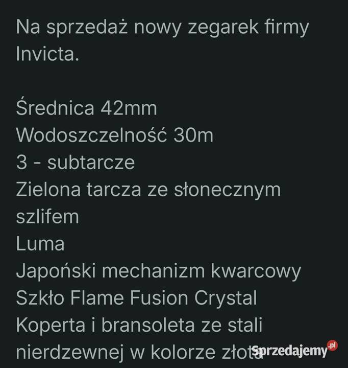 Invicta zegarek męski Pabianice