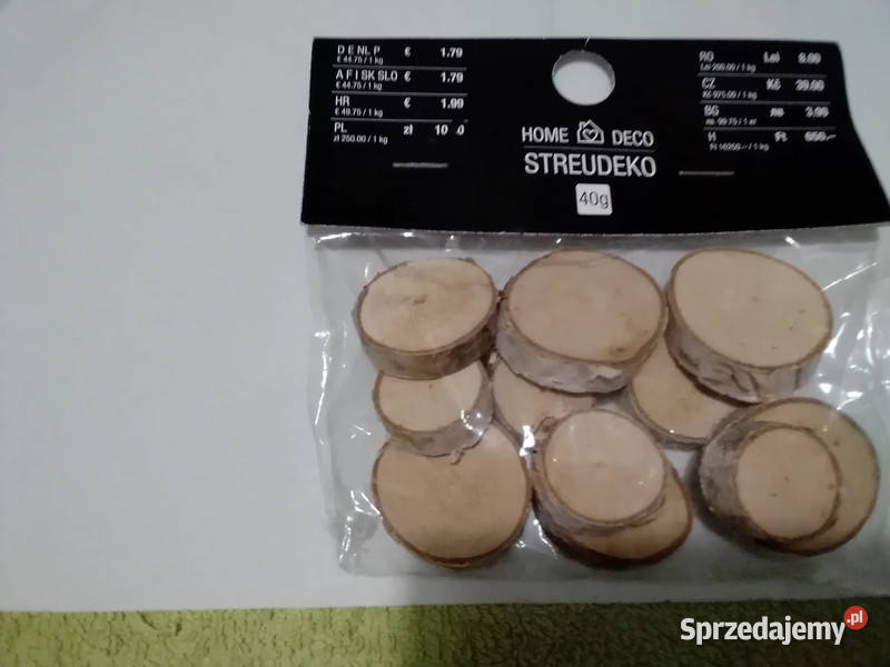 Mini drewniane krążki dekoracyjne Pozostałe Łódź sprzedam