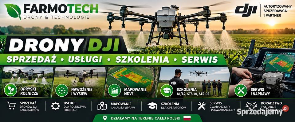 Opryski dronem rolniczym DJI Agras Próba 51015 Pozostałe usługi Słomin