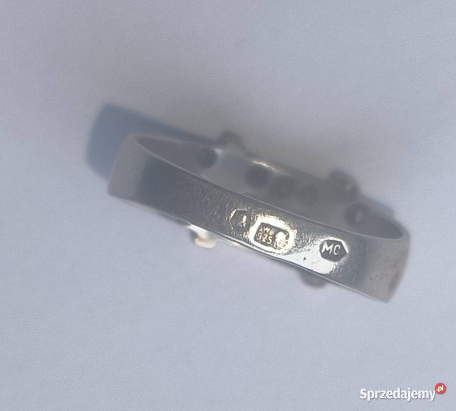 Pierścionek srebro 925 złoto 375 certyfikat srebro Zegarki i Biżuteria małopolskie Myślenice