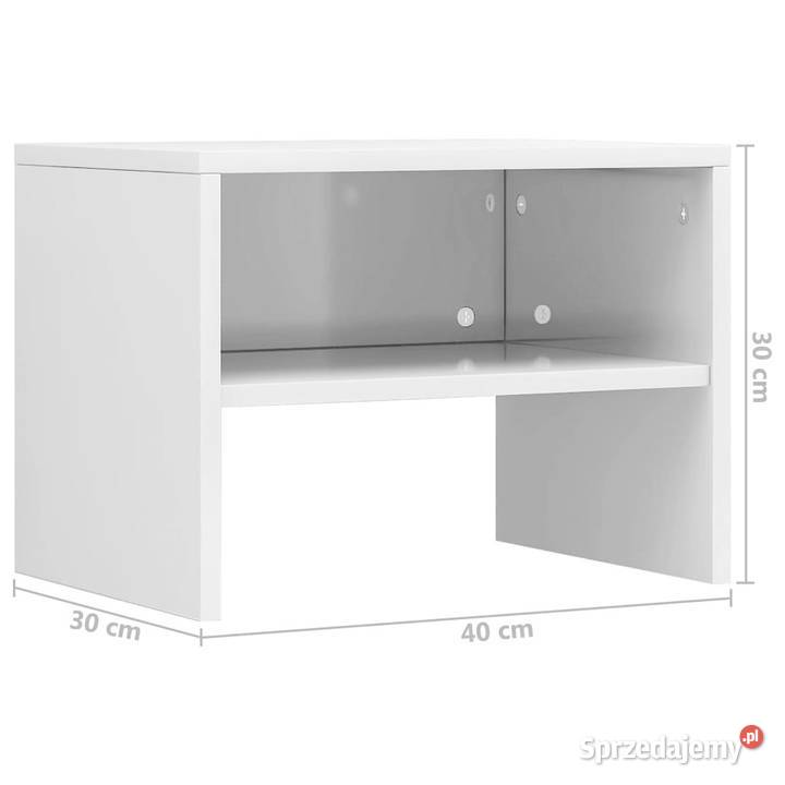 Szafka nocna biała wysoki połysk 40x30x30 mazowieckie Warszawa