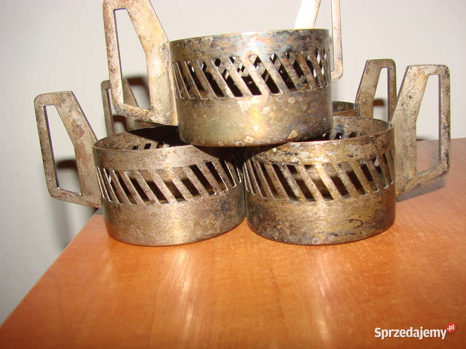 koszyki na szklanki plater PRL Pruszcz Gdański