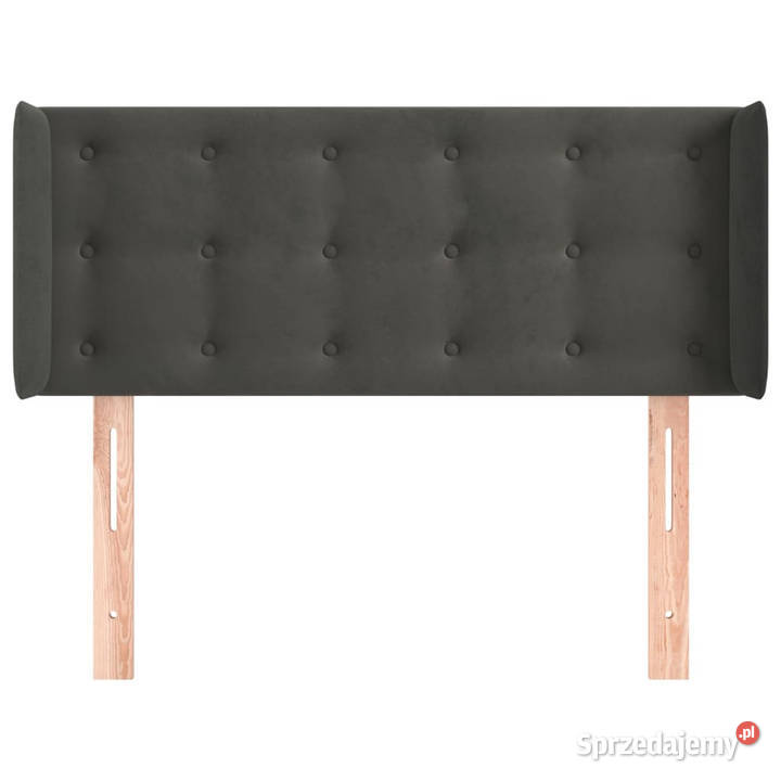 Zagłówek uszak ciemnoszary 103x16x7888 aksamit Warszawa