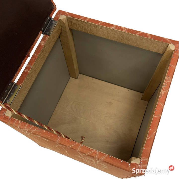 Art Deco pufa tapicerowana ze schowkiem Niemcy Warszawa