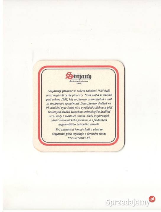 Svijany podstawka do piwa 23 Gliwice