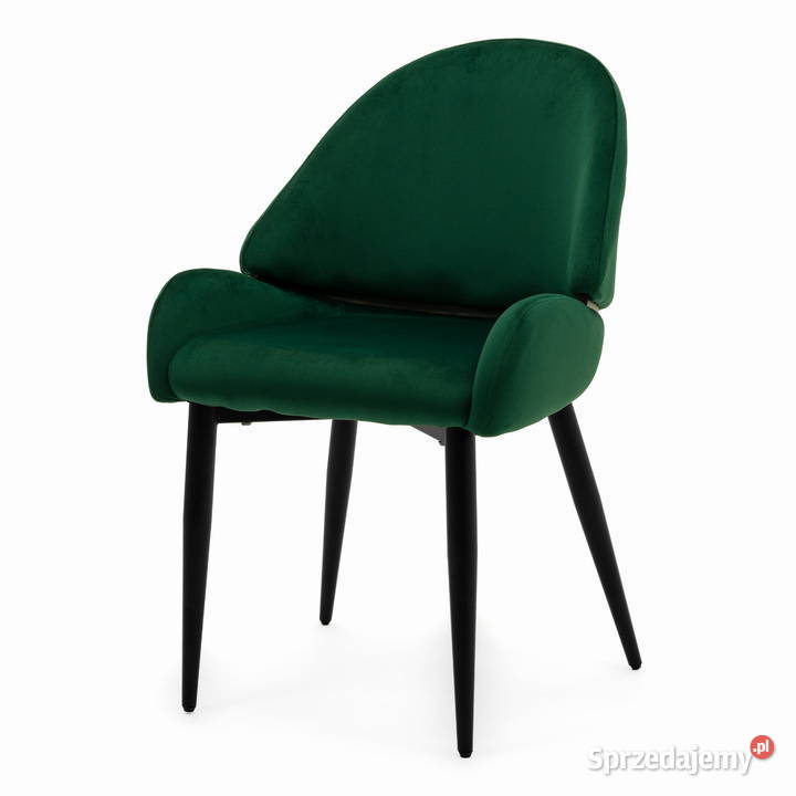 Krzesło Tapicerowane Bergamo Butelkowa Zieleń Krzesła Tarchały Małe