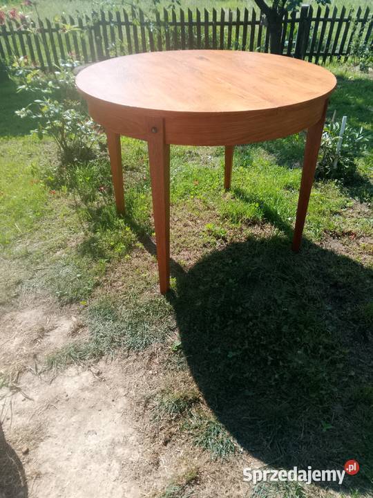Stary stół okrągły rozkładany Poraj