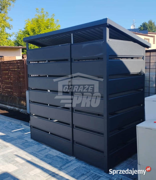 Wiata śmietnikowa spad tył 15x05m Schowek