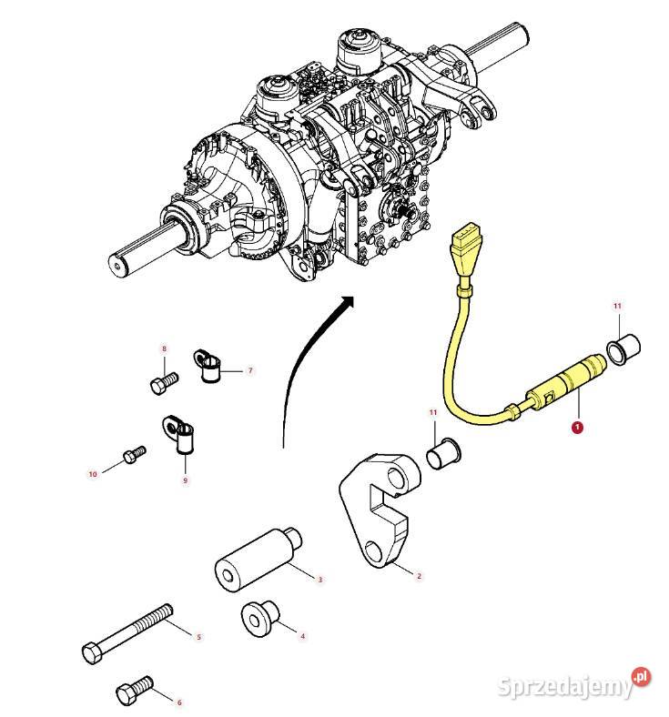 Sworzeń pomiarowy siły uciągu 90kN Massey Ferguson 3716981M2