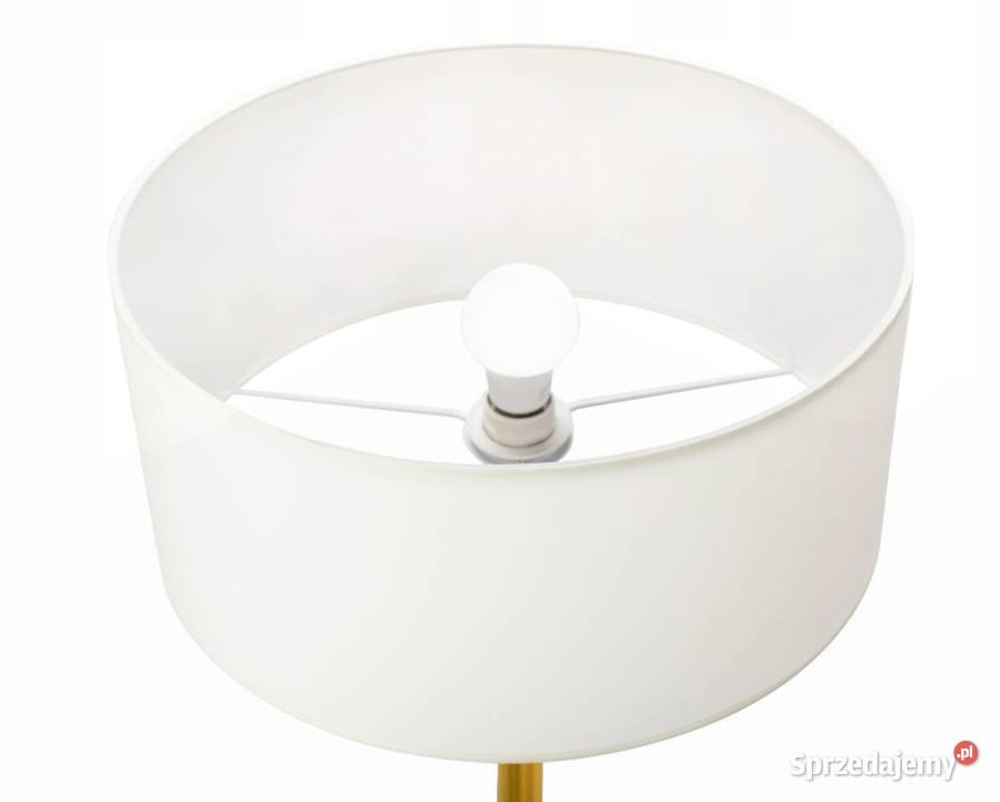LAMPA STOJĄCA PODŁOGOWA BIAŁA ZŁOTA Gold podlaskie Choroszcz