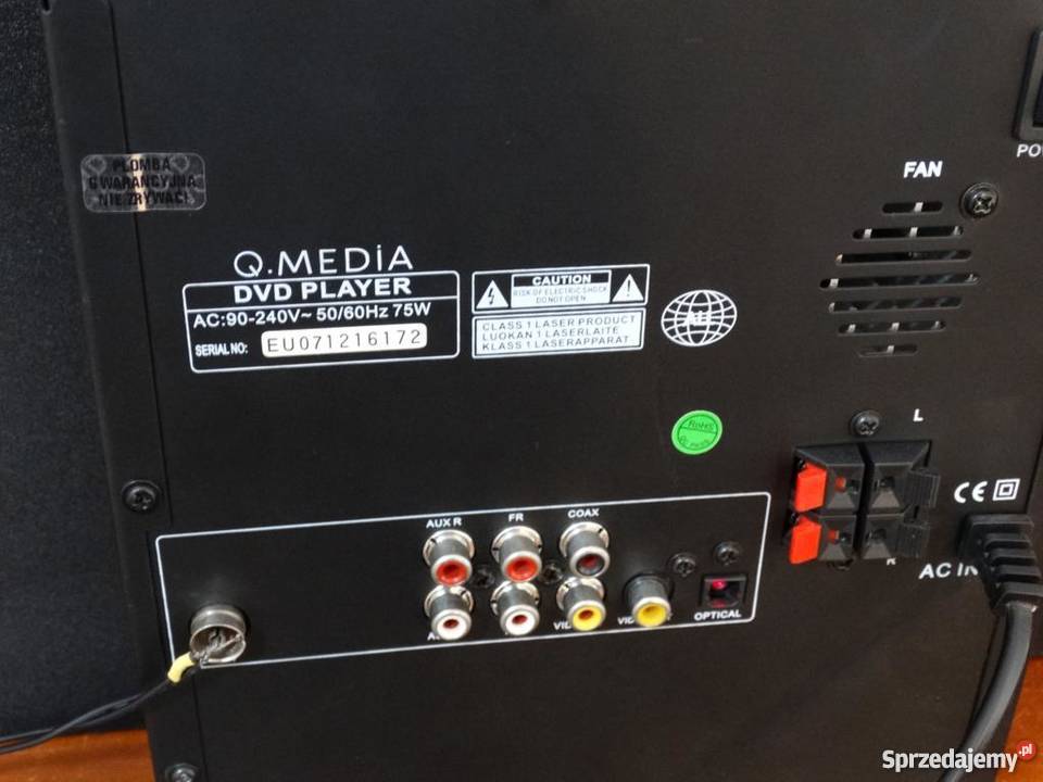 Wieża QMedia Radio DVD TV ekran 7 USB SDMMC