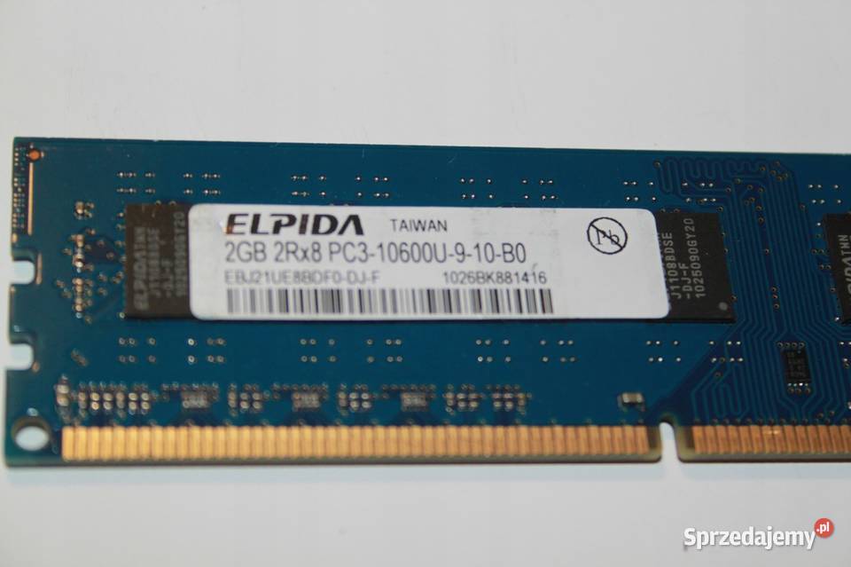 Ram Ddr3 2gb 1333mhz 2rx8 Pc3 u 9 10 B0 Warszawa Sprzedajemy Pl