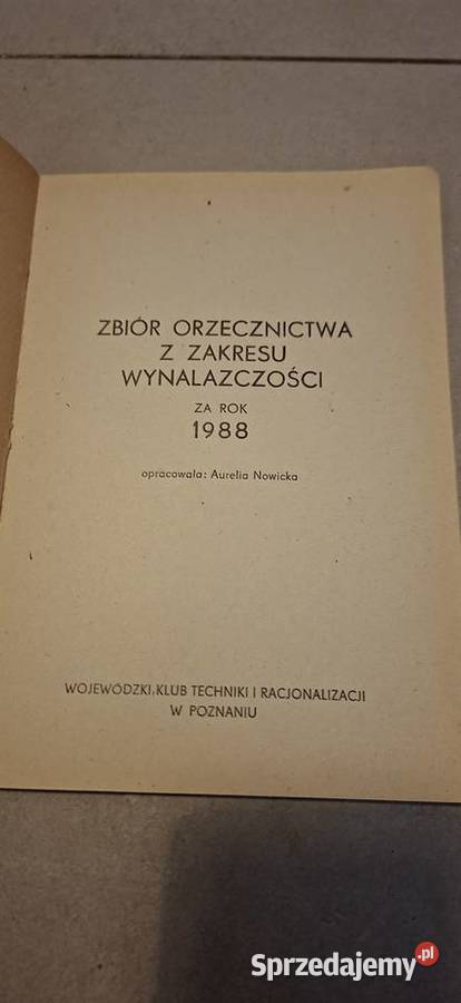 Zbiór orzecznictwa z zakresu wynalazczości Antykwariat Łęczyca