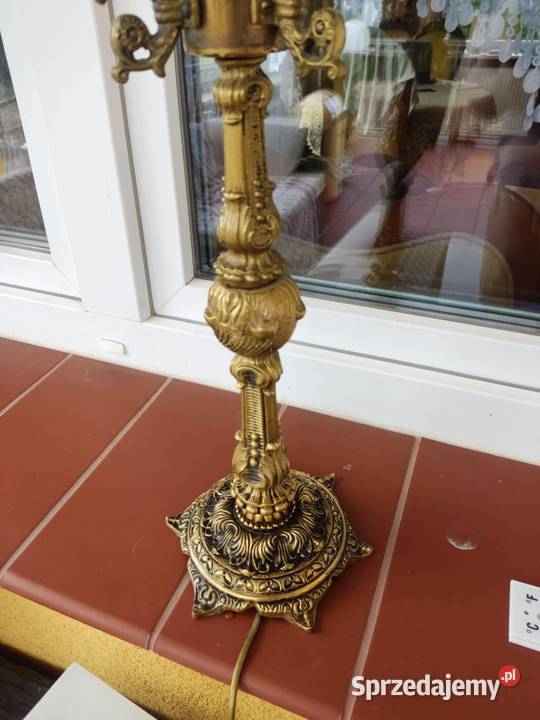 ponad 3 mosiądzu kandelabr lampa stara Lampy stołowe i nocne Gorzów Wielkopolski sprzedam