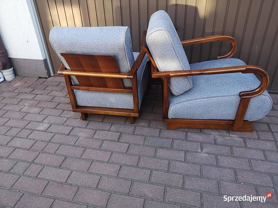 Fotele ARTDECO Unikat Wyjątkowe Orzech Stare