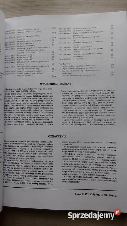 ursus c 355 355m 360 katalog czesci Stalowa Wola