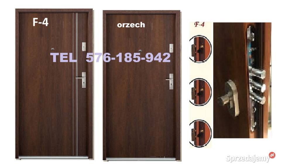 Drzwi z montażem wejściowe ZEWNĘTRZNE akustyczne