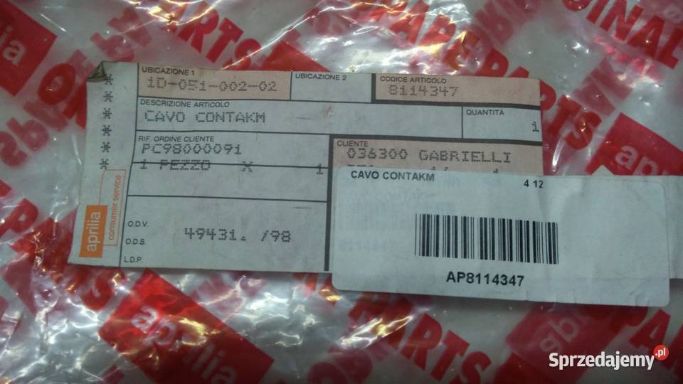 LINKA LICZNIKA PRĘDKOŚCIOMIERZA ORGINAŁ APRILIA podlaskie Bielsk Podlaski