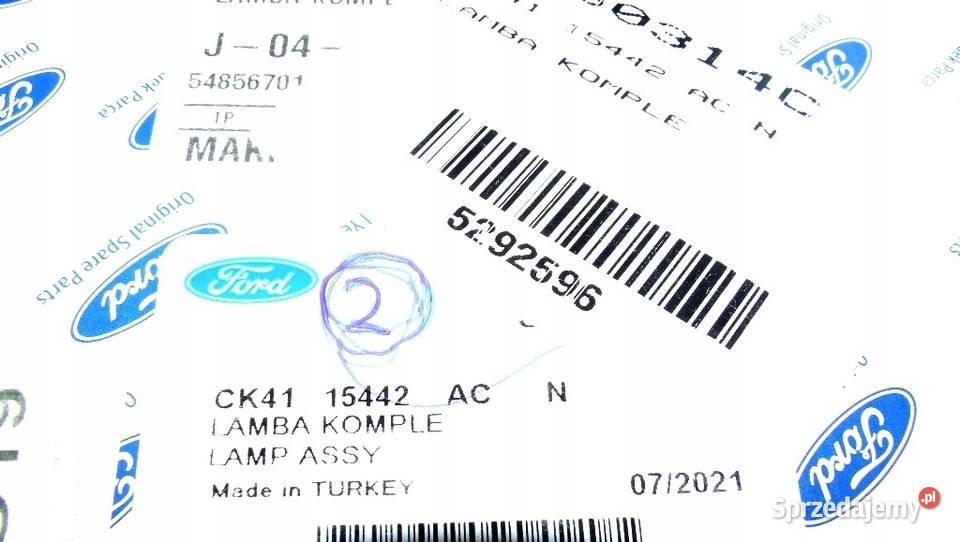 LAMPKA LAMPA OBRYSOWA DACHU FORD TRANSIT 2014 dolnośląskie sprzedam