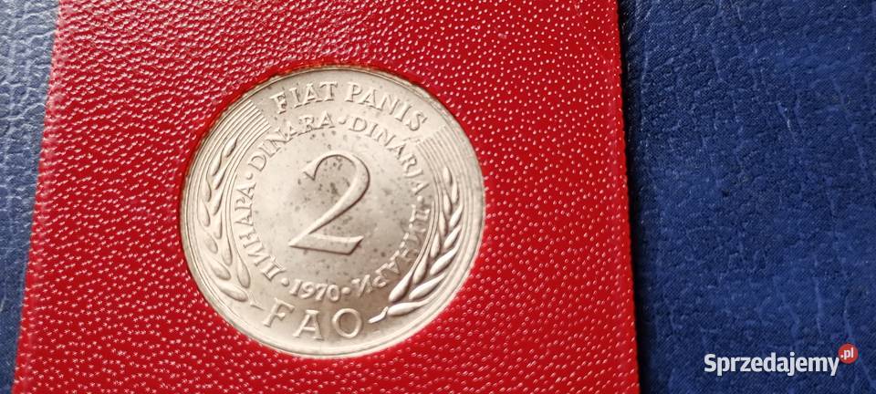 Stare monety 2 dinary 1970 FAO Jugosławia sprzedam