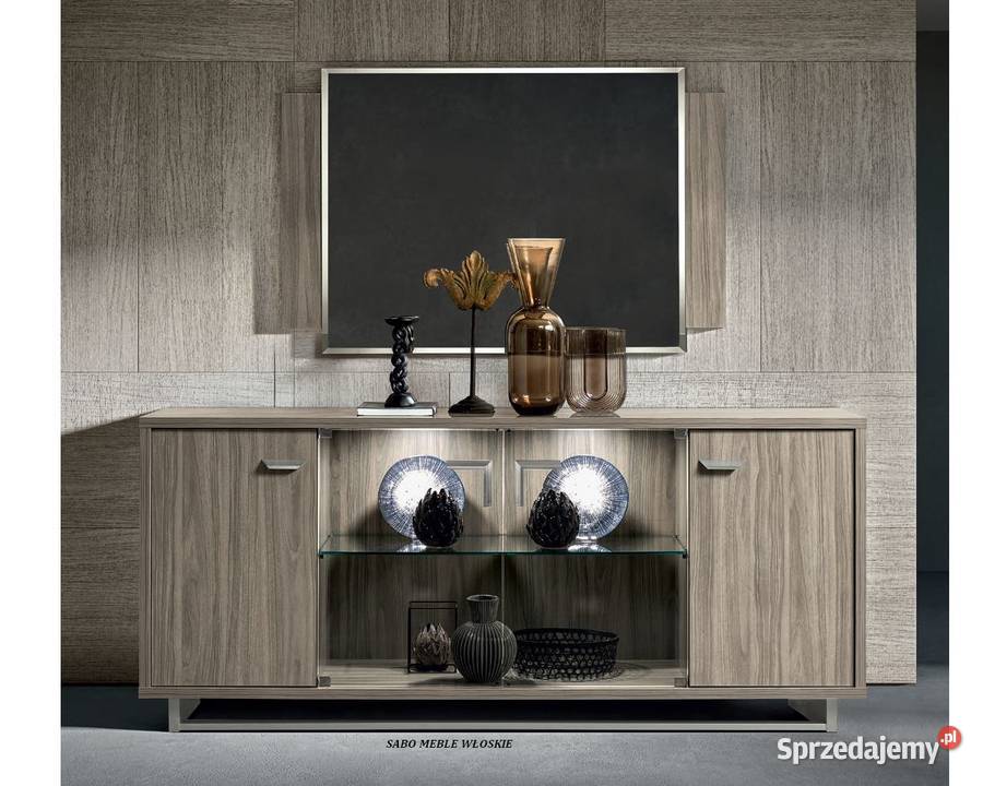 Nowoczesna komoda witryna szaranikiel Dom i Ogród Przemyśl