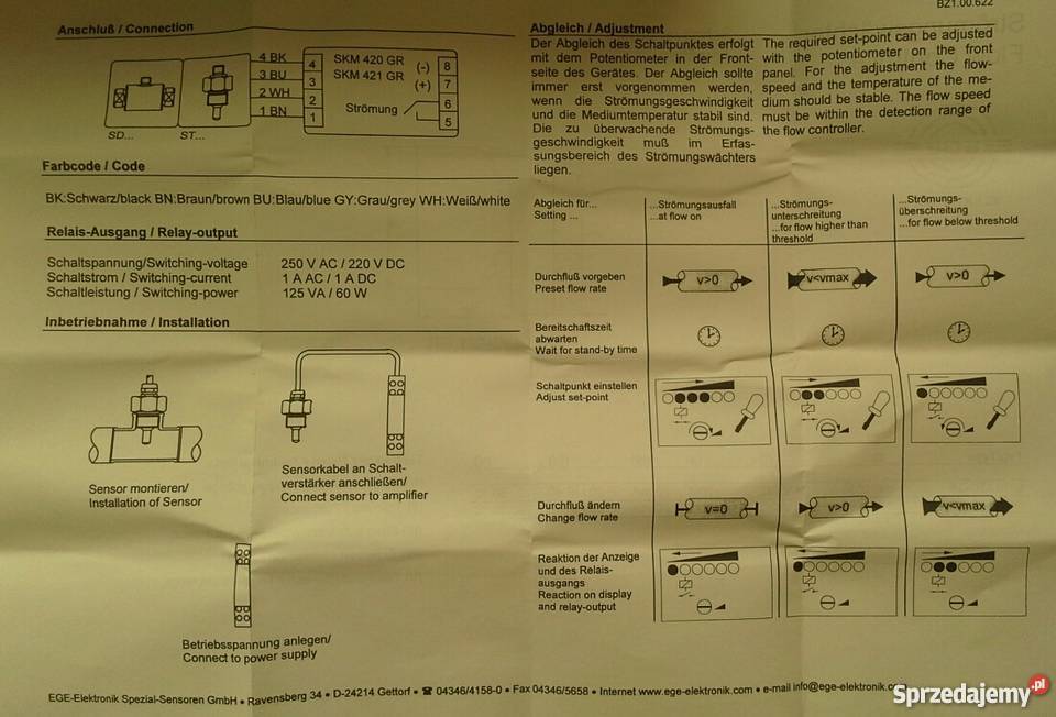 Przetwornik przepływu EGE SKM 420 GR