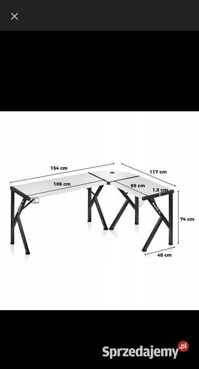 Biurko narożne gamingowe podkarpackie Klecie sprzedam
