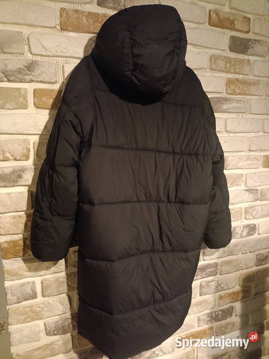 Długa Zimowa Pikowana Kurtka z Kapturem PULL mazowieckie Warszawa