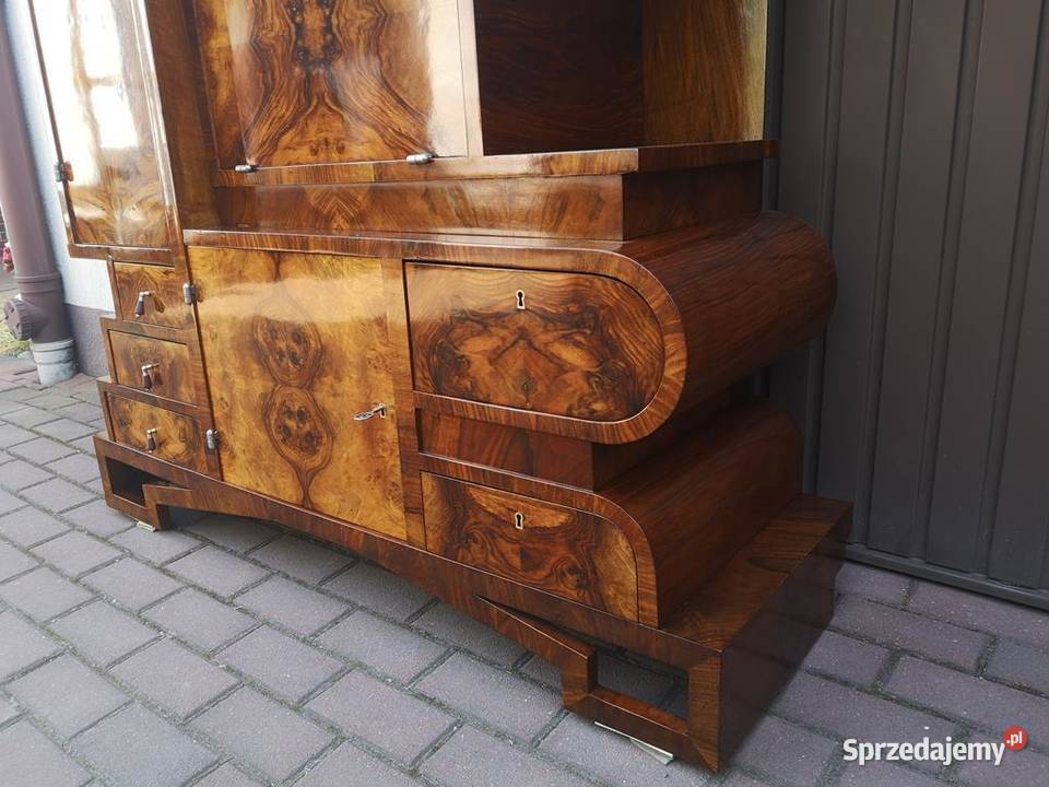 Witryna Barek ARTDECO Unikat Politura Orzech wielkopolskie Swarzędz