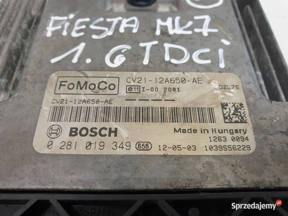 Fiesta MK7 16 TDCI STEROWNIK SILNIKA komputer Janów