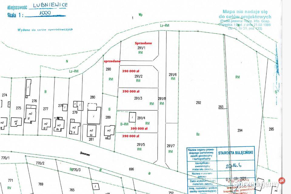 Działki budowlane w Lubniewicach z dostępem do lubuskie sprzedam