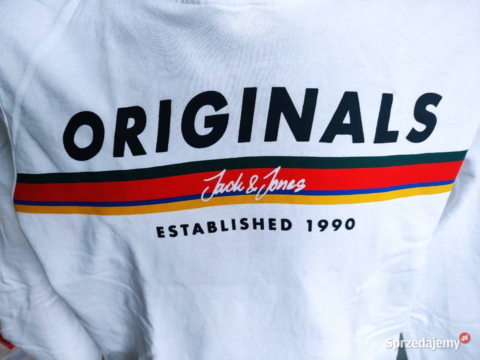 Bluza z kapturem Jack Jones biała opolskie