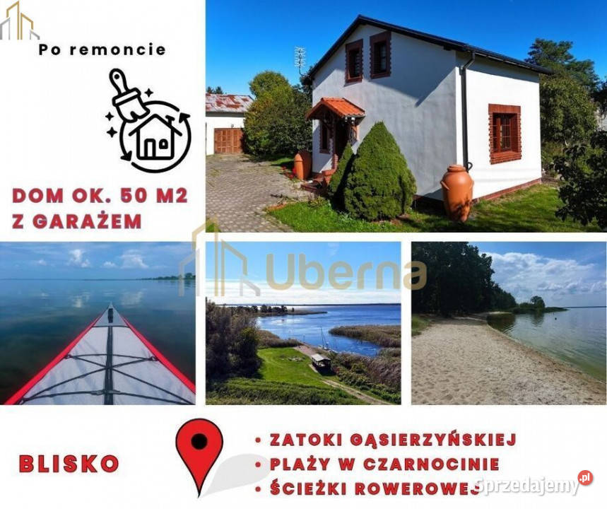 Dom i garaż wodą światłowód cegła Gąsierzyno