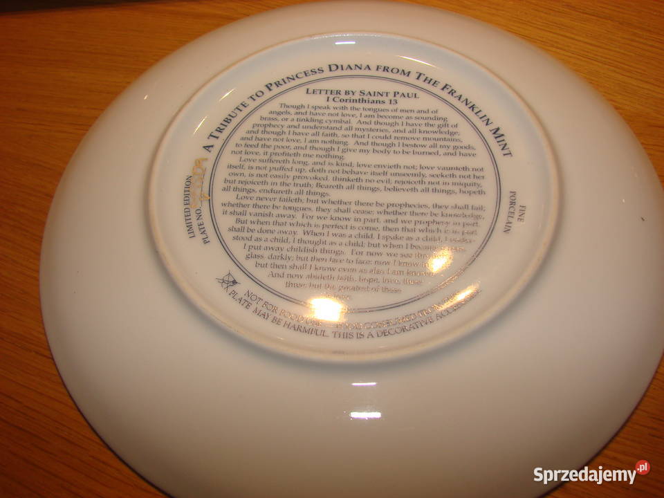 Księżna Diana talerz kolekcjonerski